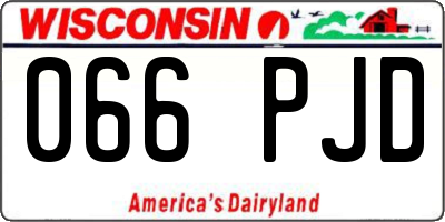 WI license plate 066PJD
