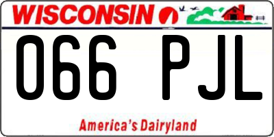 WI license plate 066PJL