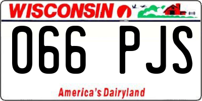 WI license plate 066PJS