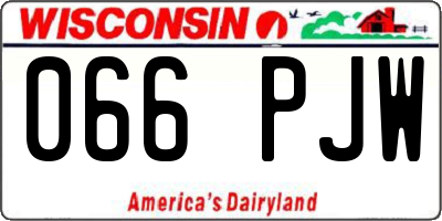 WI license plate 066PJW