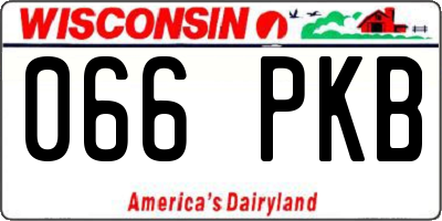 WI license plate 066PKB