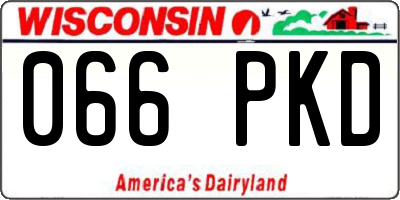WI license plate 066PKD