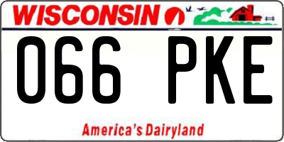 WI license plate 066PKE