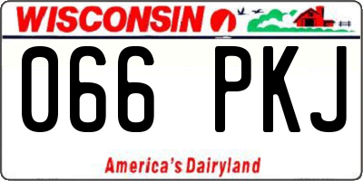 WI license plate 066PKJ