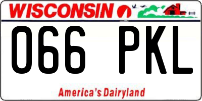 WI license plate 066PKL