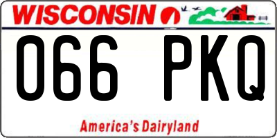 WI license plate 066PKQ
