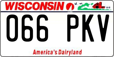 WI license plate 066PKV