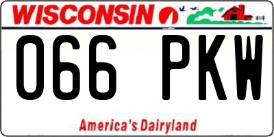 WI license plate 066PKW