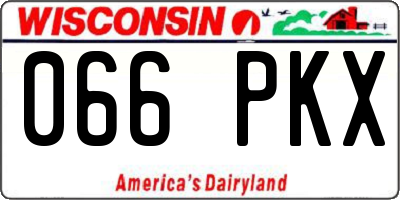 WI license plate 066PKX