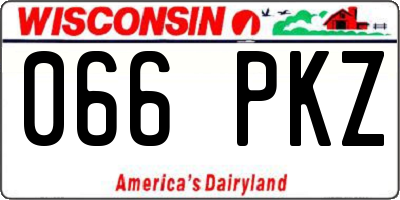 WI license plate 066PKZ