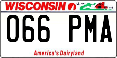 WI license plate 066PMA