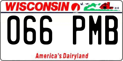 WI license plate 066PMB