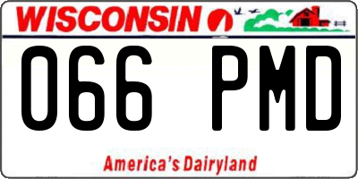 WI license plate 066PMD