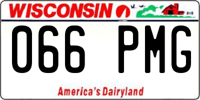 WI license plate 066PMG