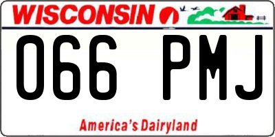 WI license plate 066PMJ