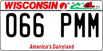 WI license plate 066PMM