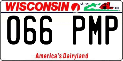 WI license plate 066PMP