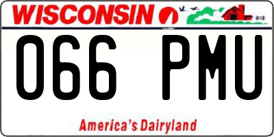 WI license plate 066PMU