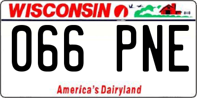 WI license plate 066PNE