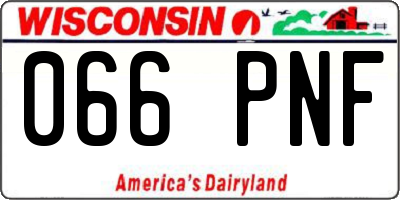 WI license plate 066PNF