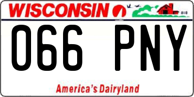 WI license plate 066PNY
