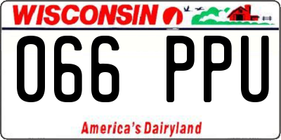 WI license plate 066PPU