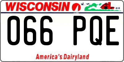 WI license plate 066PQE