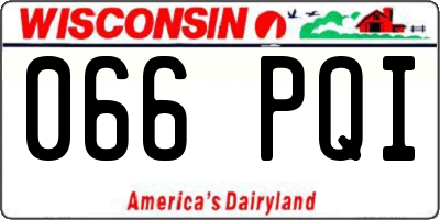 WI license plate 066PQI