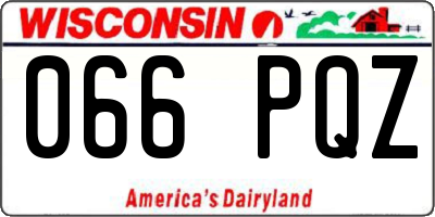 WI license plate 066PQZ