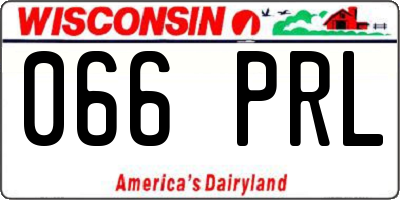 WI license plate 066PRL