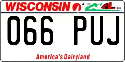WI license plate 066PUJ
