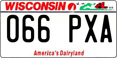 WI license plate 066PXA