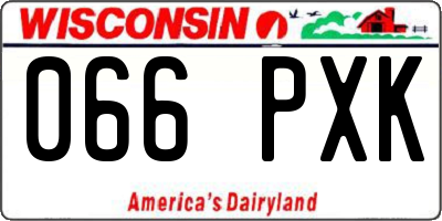 WI license plate 066PXK