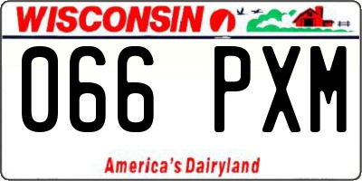 WI license plate 066PXM