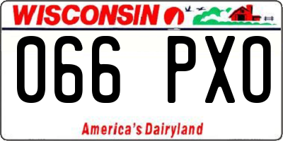 WI license plate 066PXO