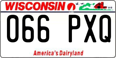 WI license plate 066PXQ