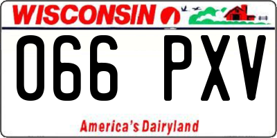 WI license plate 066PXV