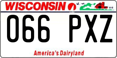WI license plate 066PXZ