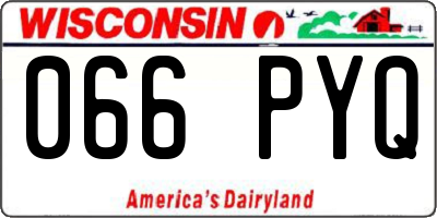 WI license plate 066PYQ