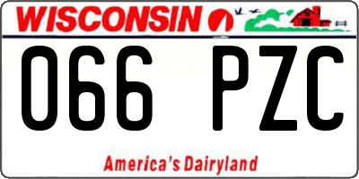 WI license plate 066PZC