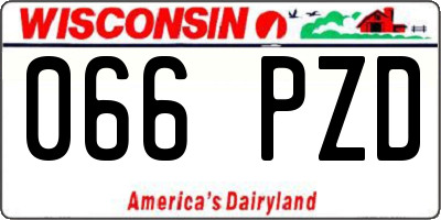 WI license plate 066PZD