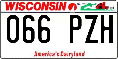 WI license plate 066PZH