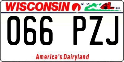 WI license plate 066PZJ