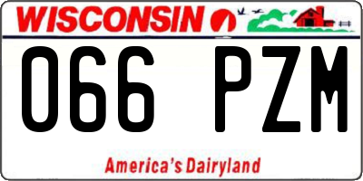 WI license plate 066PZM