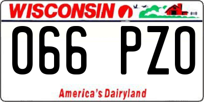 WI license plate 066PZO