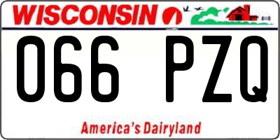 WI license plate 066PZQ