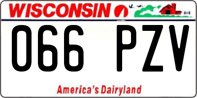 WI license plate 066PZV