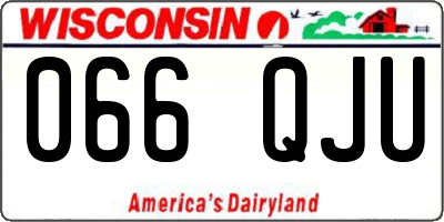 WI license plate 066QJU