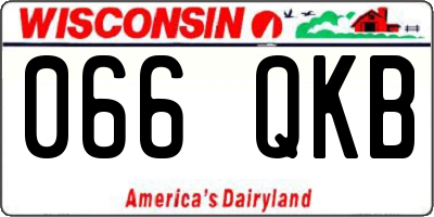 WI license plate 066QKB
