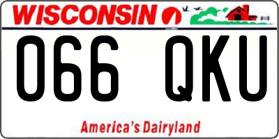 WI license plate 066QKU